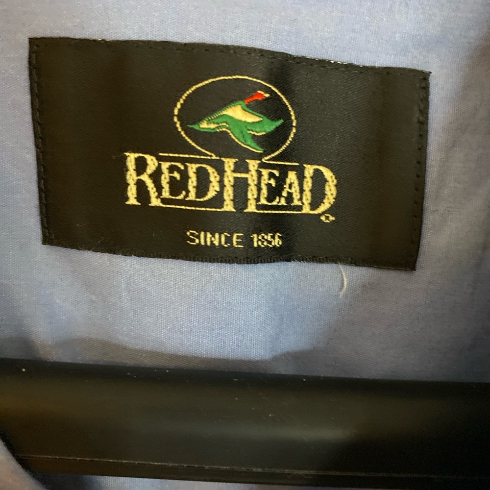 RedHead Men's Outdoor Cotton Short-Sleeve Button-Down Shirt - Blue size Large - Picture 3 of 8